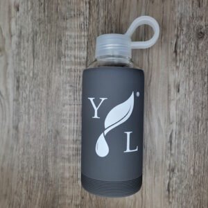 YL glazen fles grijs