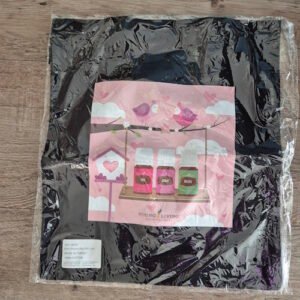 Linnen tas zwart with love