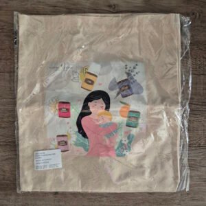 linnen tas creme moeder